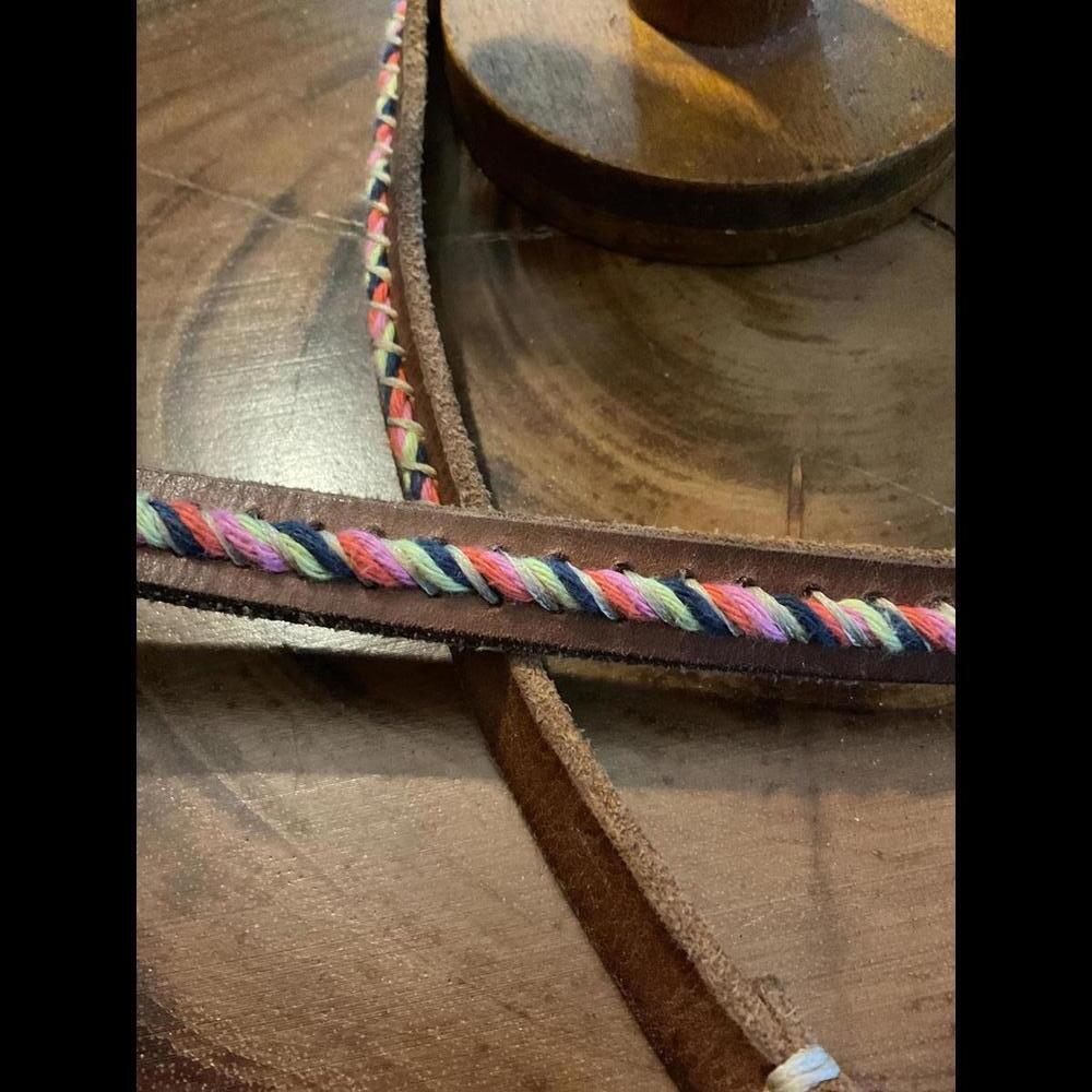 Stylish Braided Leather and Fabric Belt for Everyday Wear - Picture 3 of 5